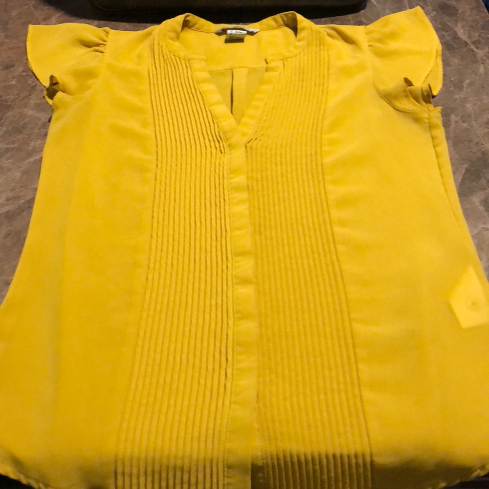 H&M mustard color blouse
